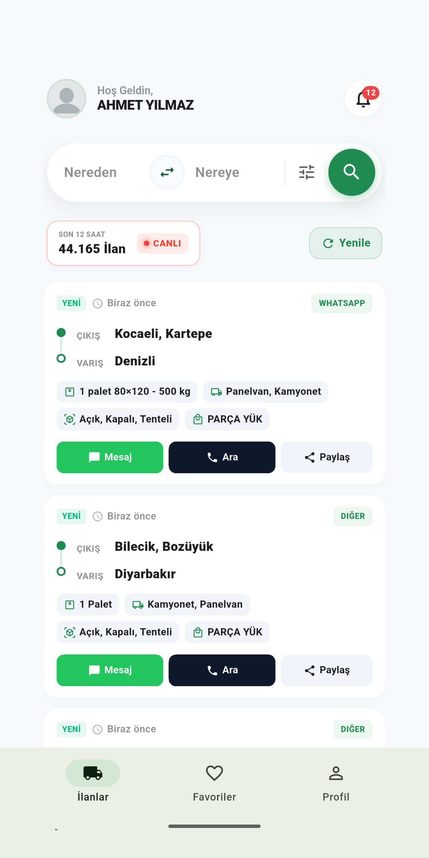 Yükler Giderim App
